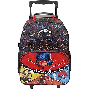 Mochila Infantil com Rodinha Miraculous MAX G