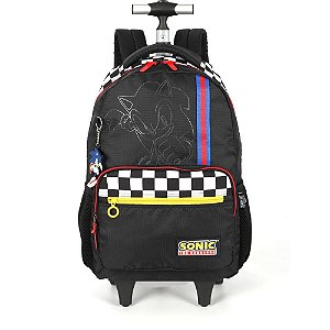 Mochila com Rodinha Sonic Preta G