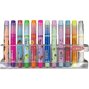 Caneta Marca Texto Bebold Fruits 12 Cores Display Display