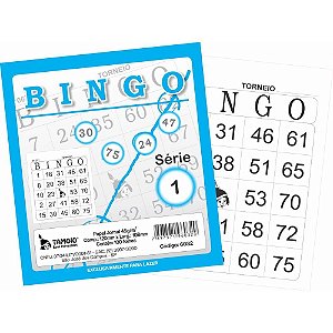 Bloco para Bingo Azul 120X108MM 100F Jornal PCT.C/15