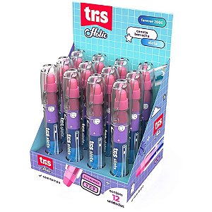 Borracha Caneta TRIS SLOTS Troca Pontas 5CORES DP.C/12