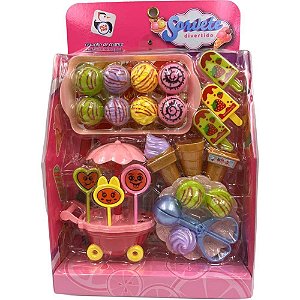 Brincando de Casinha KIT Sorvete Divertido 24PCS