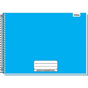 Caderno Desenho Milimetrado Azul Liso 48F UNIV Espiral C.D PCT.C/04