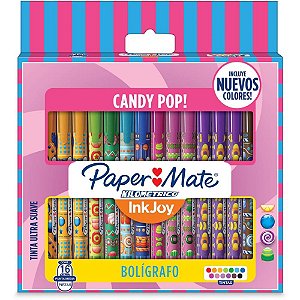 Caneta Esferografica KM 100 CANDY POP 16CORES Blister