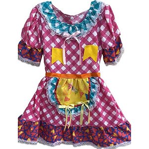 Fantasia Festa Junina Vestido Avental P (S)