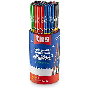 Lapis Preto Redondo Decorado TRIS Collection Radical 4MOD. POTE-48