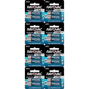 Pilha Alcalina Pequena AA 8CARTELASX2UNIDADES Cartela