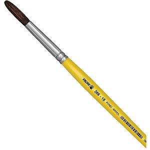 Pincel Escolar Redondo 266 N.18 Amarelo Duzia