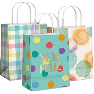 Sacola para Presente Decorada BEBE/INFANTIL G32X26,5X13CM(S) PCT.C/10