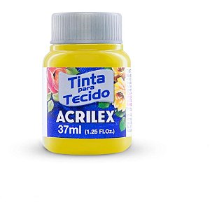 Tinta para Tecido Fosca 37ML Amarelo Limao Duzia