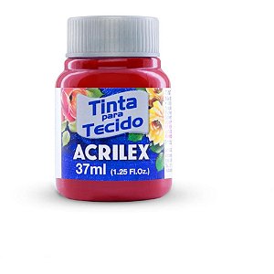 Tinta para Tecido Fosca 37ML Vermelho Escarlate Duzia