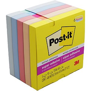 Bloco de Recado POST-IT 76MMX76MM Alegria 90FLS. PCT.C/05