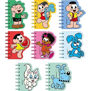 Caderneta Espiral Capa Dura Turma da Monica 60F Recortado PCT.C/08