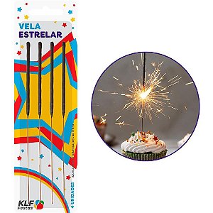 Vela para Aniversario Estrelar C/04 PCT.C/10