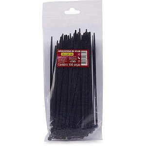Abracadeira NYLON Preta 4,8X200M. PCT.C/100