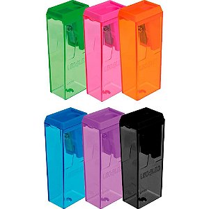 Apontador com Deposito Bloco 6CM BL.C/01 Sortidos CX.C/24