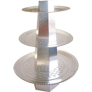 Artigo para Festa Baleiro Laminado Prata 36CM PCT.C/05
