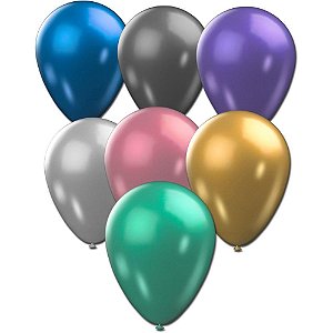 Balao 9 Liso Metalizado Sortidos PCT.C/25