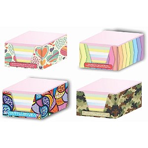 Bloco de Anotacoes Lembrete Colorido 700FLS. Caixinha