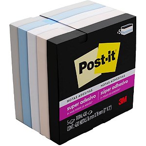 Bloco de Recado POST-IT Colecao Serenidade 76X76MM PCT.C/05
