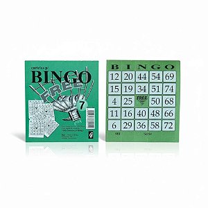 Bloco para Bingo Verde 110X100MM 100 Folhas PCT.C/15