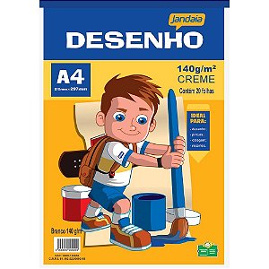 Bloco Tecnico sem Margem Desenho A4 140 G 20 FLS Creme PCT.C/10