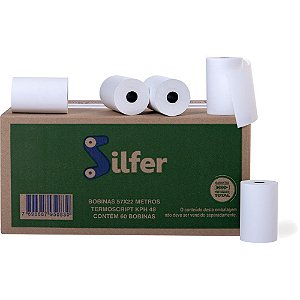 Bobina Termica 57MMX22M Branca 48G. CX.C/60