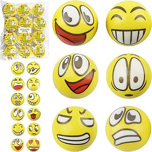 Bola Infantil Expressoes Macia 6,3 CM PCT.C/12