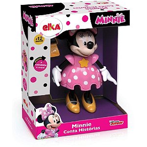 Boneca com Mecanismo Minnie Conta Historias 25CM.