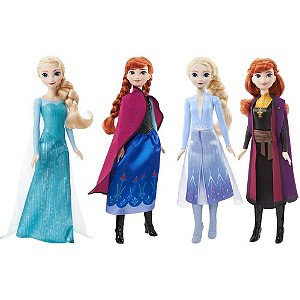 Boneca Disney Frozen ELSA e ANA 1 e 2 Sortido
