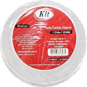 Aviamento Velcro 16MM Adesivo BR C/10MT Rolo