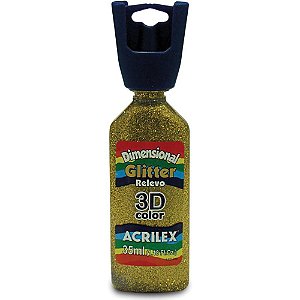 Tinta Relevo Dimensional Glitter Ouro 35ML PCT.C/06