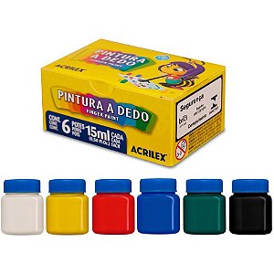 Tinta Pintura a Dedo 06 Cores 15ML PCT.C/06