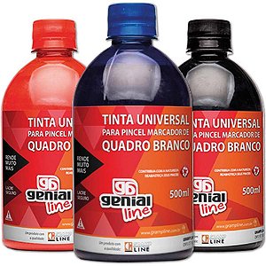 Tinta Marcador Quadro Branco Reabastecedor GE-500ML Vermelh