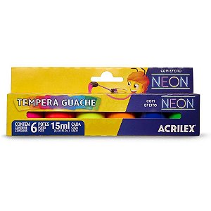 Tinta Guache 015ML Neon 6CORES PCT.C/06