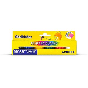 Tinta Guache 015ML 06 Cores Auto Servico PCT.C/12