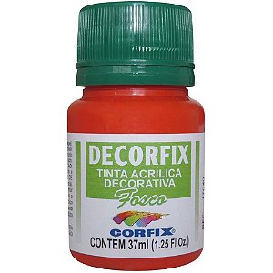 Tinta Acrilica Decorfix Fosca 37ML Vermelho F CX.C/06