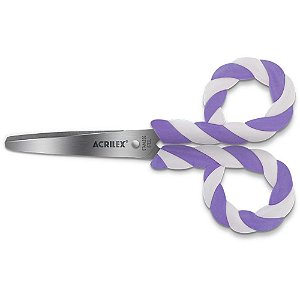 Tesoura Escolar Pirulito S/PONTA Cores Sortida CX.C/12