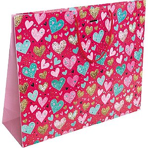 Sacola para Presente Decorada Horizontal 32X40X12 (S) PCT.C/10