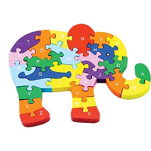 QUEBRA-CABECA Madeira Elefante 26 Pecas
