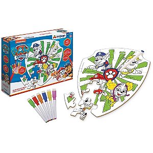 QUEBRA-CABECA Cartonado Patrulha Canina 23PC P/COLORIR