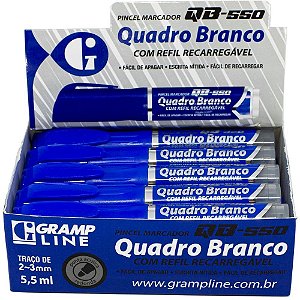 Pincel Quadro Branco QB550 Recarregavel Azul DP.C/10