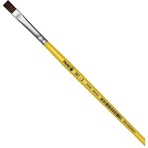 Pincel Escolar Chato 267 N.02 Amarelo Duzia