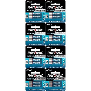 Pilha Alcalina Palito AAA 8CARTELASX2UNIDADES Cartela