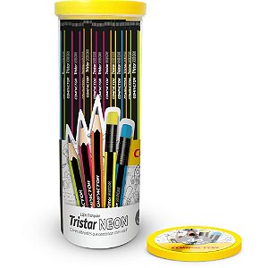 Lapis Preto Triangular Neon HB N.2 POTE-48