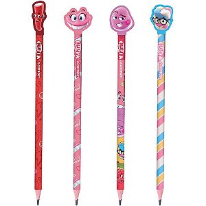 Lapis Preto Redondo Decorado Fini C/BORRACHA 4 Modelos POTE-30