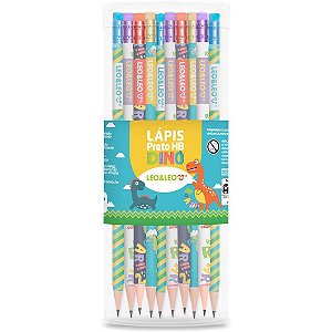 Lapis Preto Redondo Decorado Dino HB C/BORRACHA (S) POTE-72