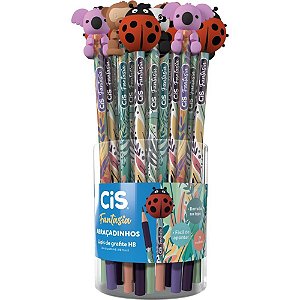 Lapis Preto Redondo Decorado CIS Abracadinhos 4 MOD (S) POTE-24