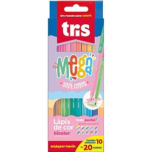Lapis de COR Triangular Mega TONS Pastel Bicolor 20COR PCT.C/06
