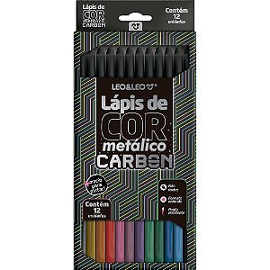 Lapis de COR Redondo Carbon Line 12CORES Metalicas PCT.C/06